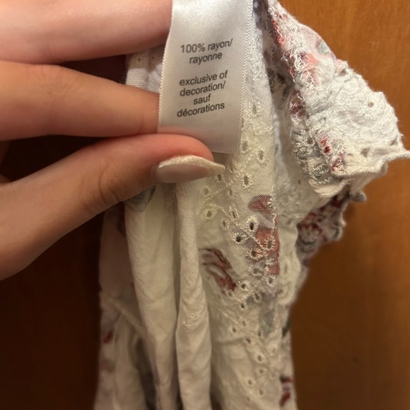 Maurices Floral Lace Tank Top - White and Red - Picture 6 of 6